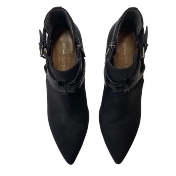 Donald J Pliner Leather Croc Embossed Pointed Toe Ankle Booties Size 7.5 - Picture 8 of 9